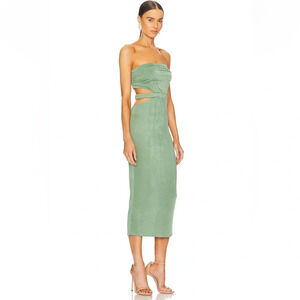 Revolve Not Yours To Keep Arielle Strapless Midi Dress - Sage Green, Size XS
